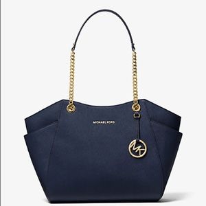 Michael Kors Saffiano Leather Bag - Navy NEW